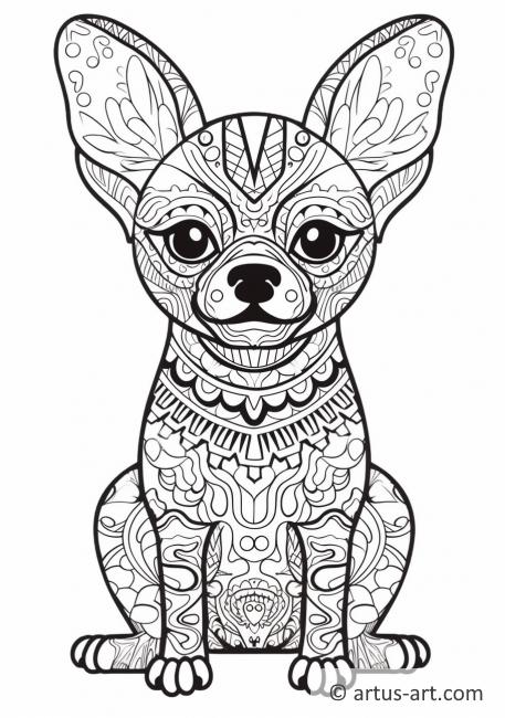 Página para colorir de Chihuahua
